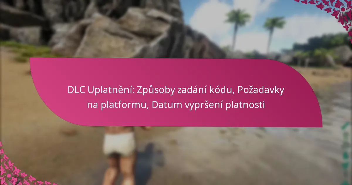 DLC Uplatnění: Způsoby zadání kódu, Požadavky na platformu, Datum vypršení platnosti