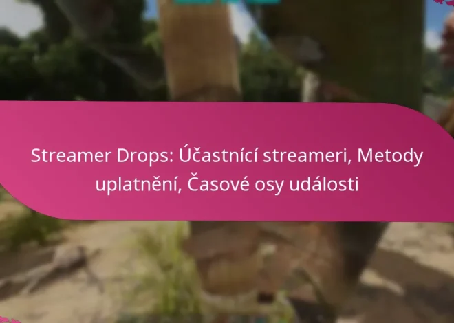 Streamer Drops: Účastnící streameri, Metody uplatnění, Časové osy události