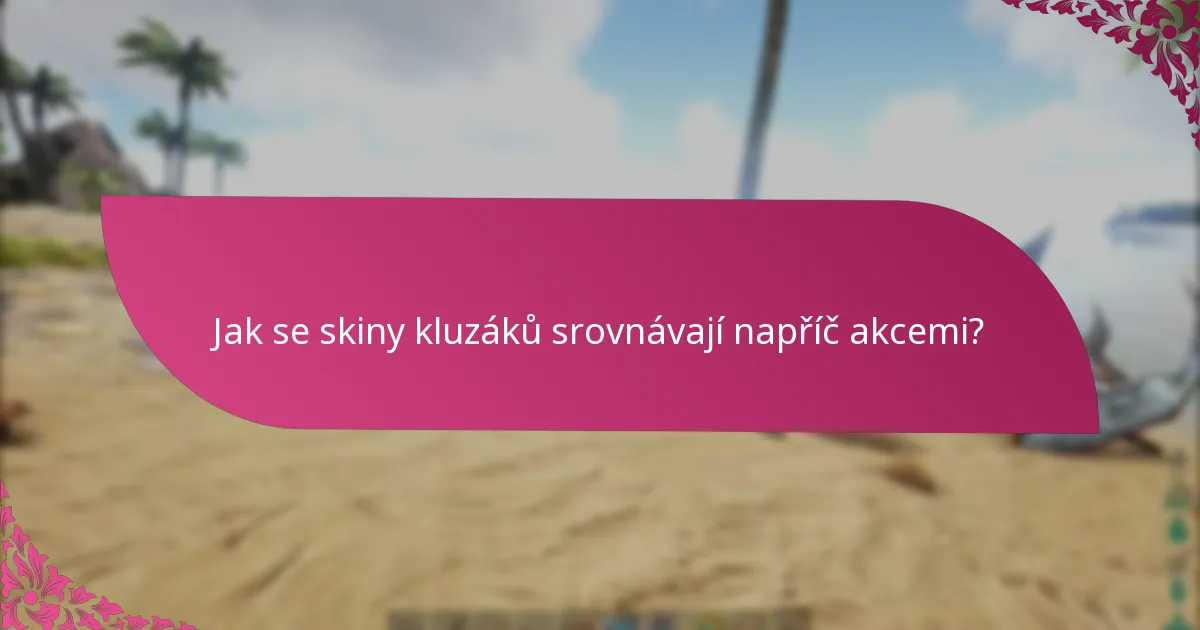 Jak se skiny kluzáků srovnávají napříč akcemi?