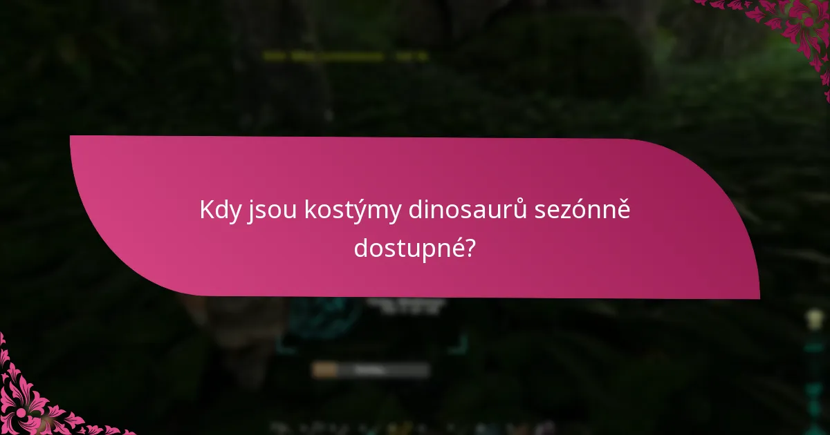 Kteří obchodníci nabízejí kostýmy dinosaurů s konkrétními barevnými a vzácnostními možnostmi?